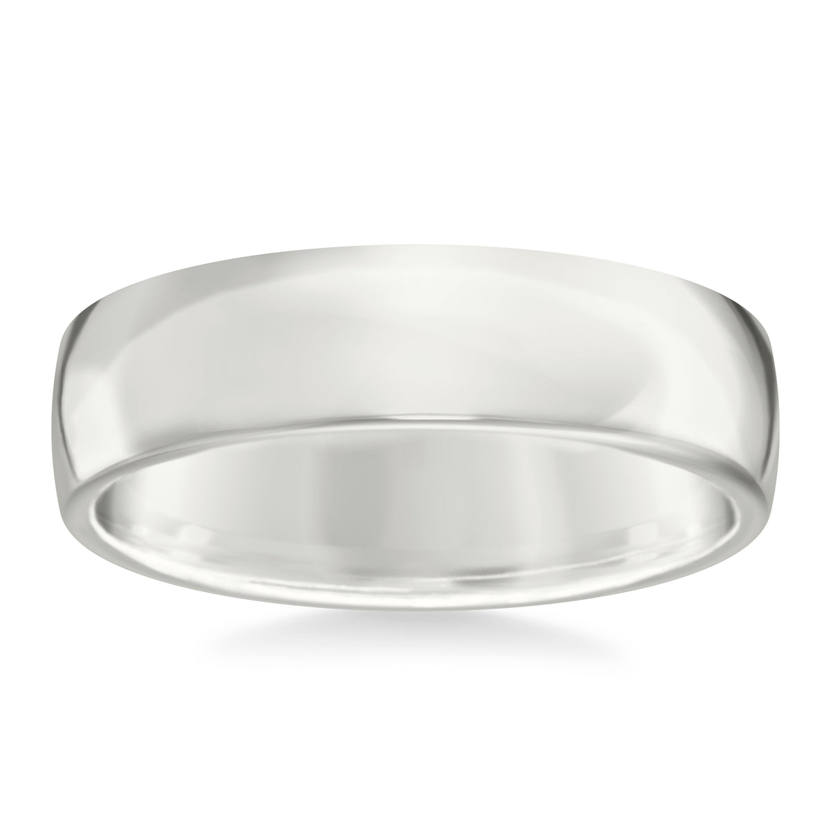 6MM Comfort Fit Band with a Euro Profile and Polished Finish