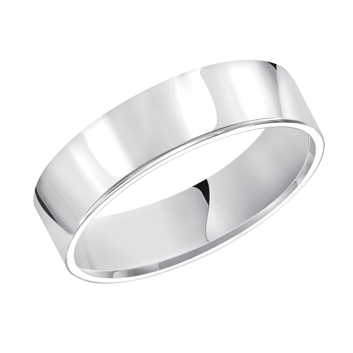 Crisp and classic, this comfort fit, 4mm wedding band features a high polished finish for a timeless look.