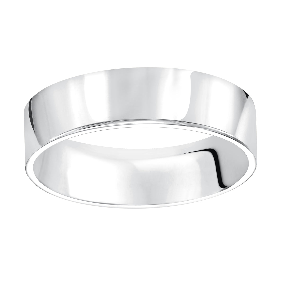 Crisp and classic, this comfort fit, 4mm wedding band features a high polished finish for a timeless look.