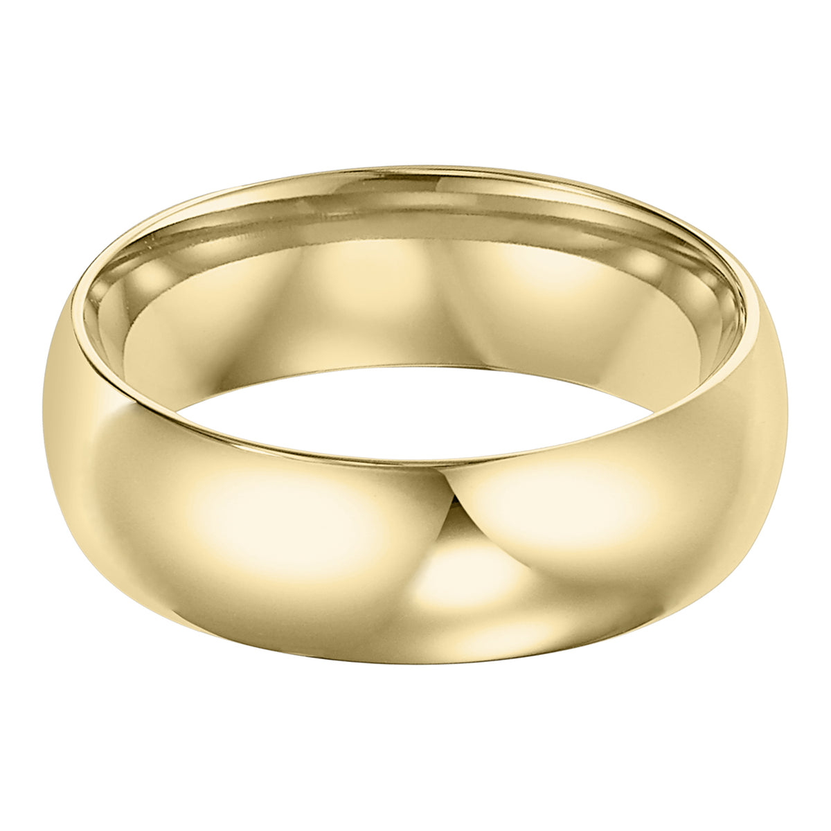 This low-dome, Comfort Fit band features a high polished finish for a timeless look that will last a lifetime
