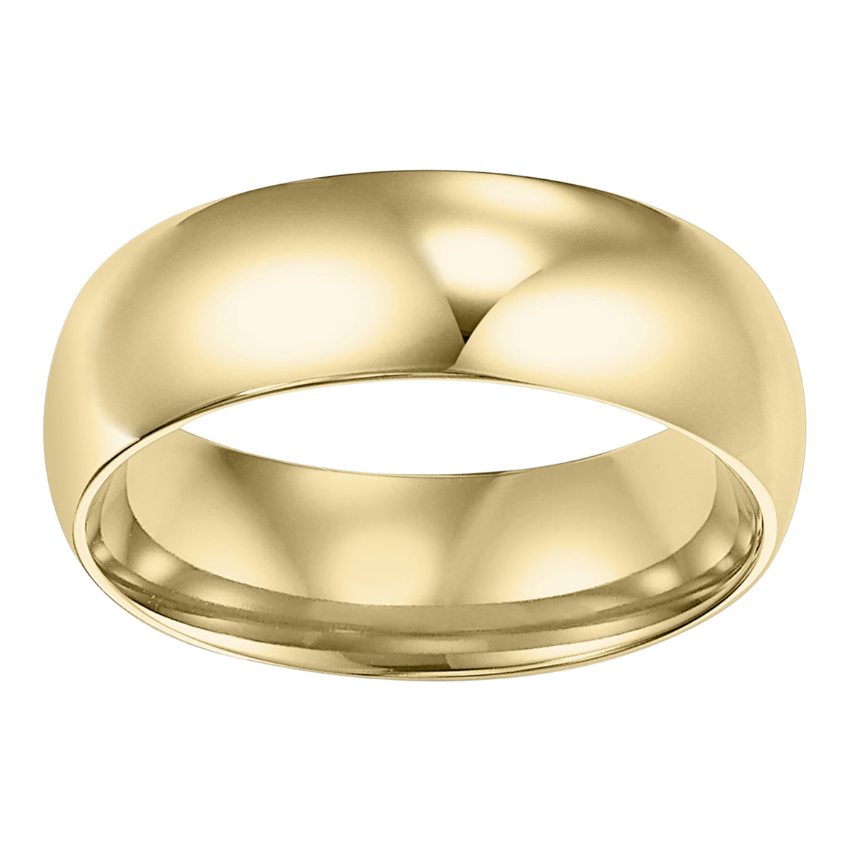 This low-dome, Comfort Fit band features a high polished finish for a timeless look that will last a lifetime