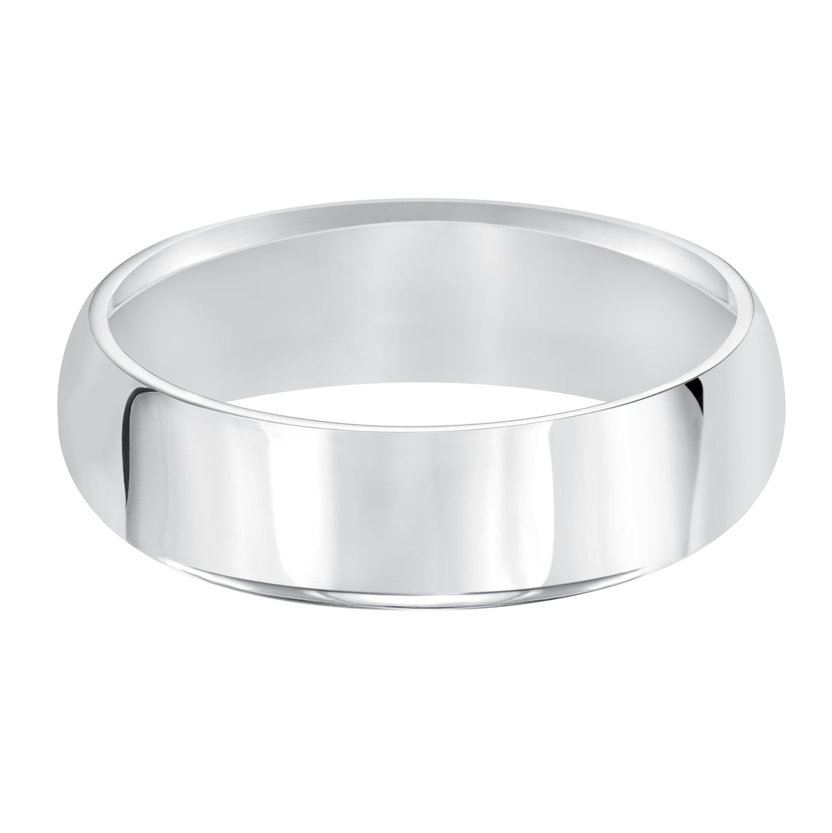 Inspired by unity and everlasting love; this sleek and lustrous super domed; wedding band features a clean; high polished finish.