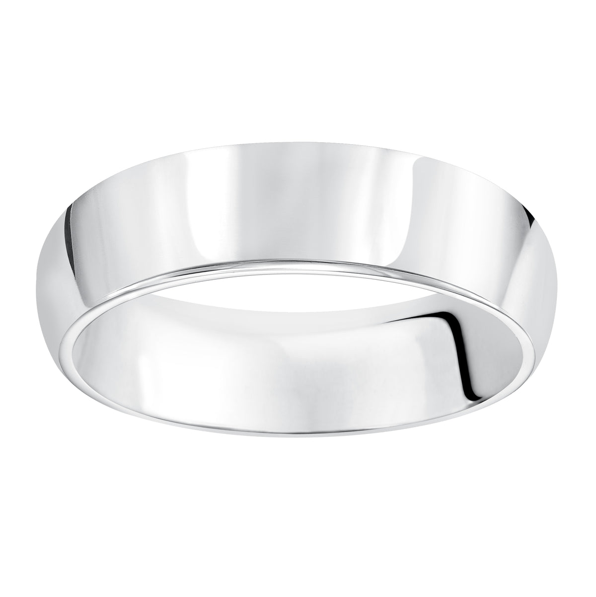 Inspired by unity and everlasting love; this sleek and lustrous super domed; wedding band features a clean; high polished finish.