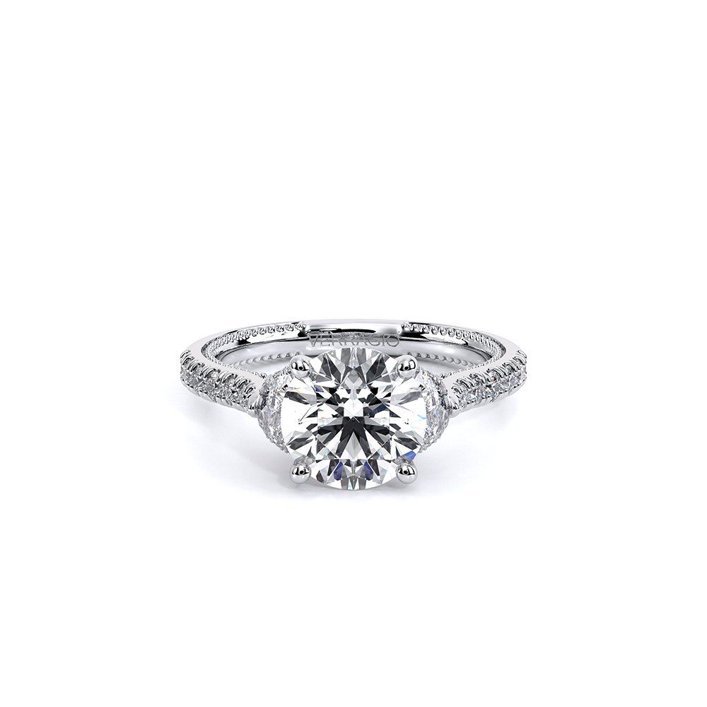 Verragio Couture Round Three-Stone Diamond Engagement Semi-Mount, ENG-0485R-1.9