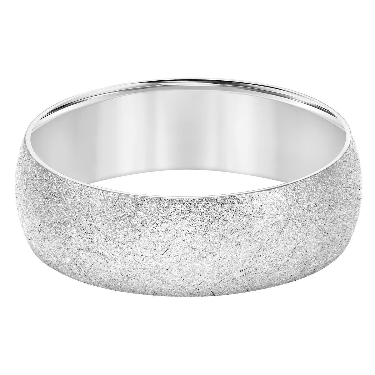 Low Dome Edge To Edge Carved Wedding Band