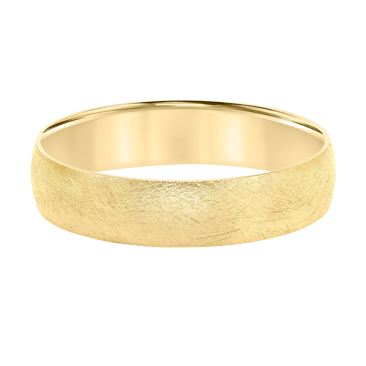 Low Dome Edge To Edge Carved Wedding Band