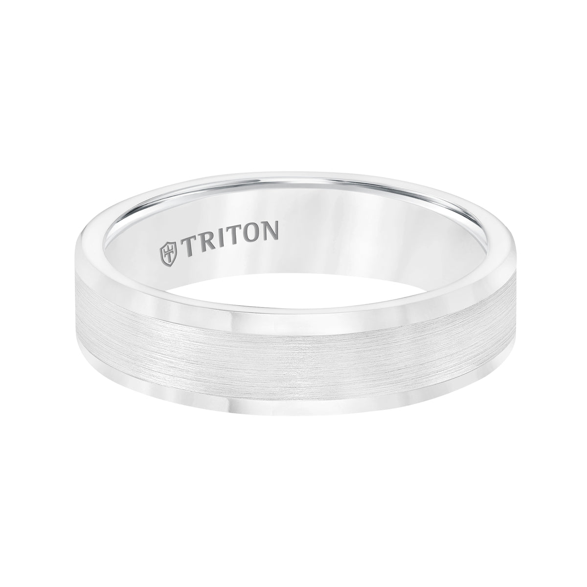 6mm Tungsten Carbide Satin Finish Flat Center with Bright Polish Round Edges Comfort Fit Wedding Band