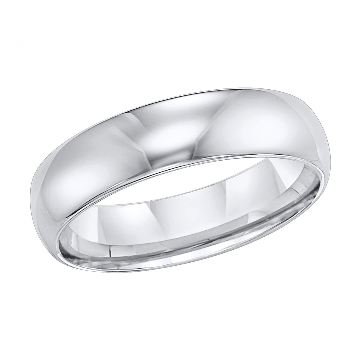 6mm Tungsten Carbide Domed Bright Polished Comfort Fit Band.