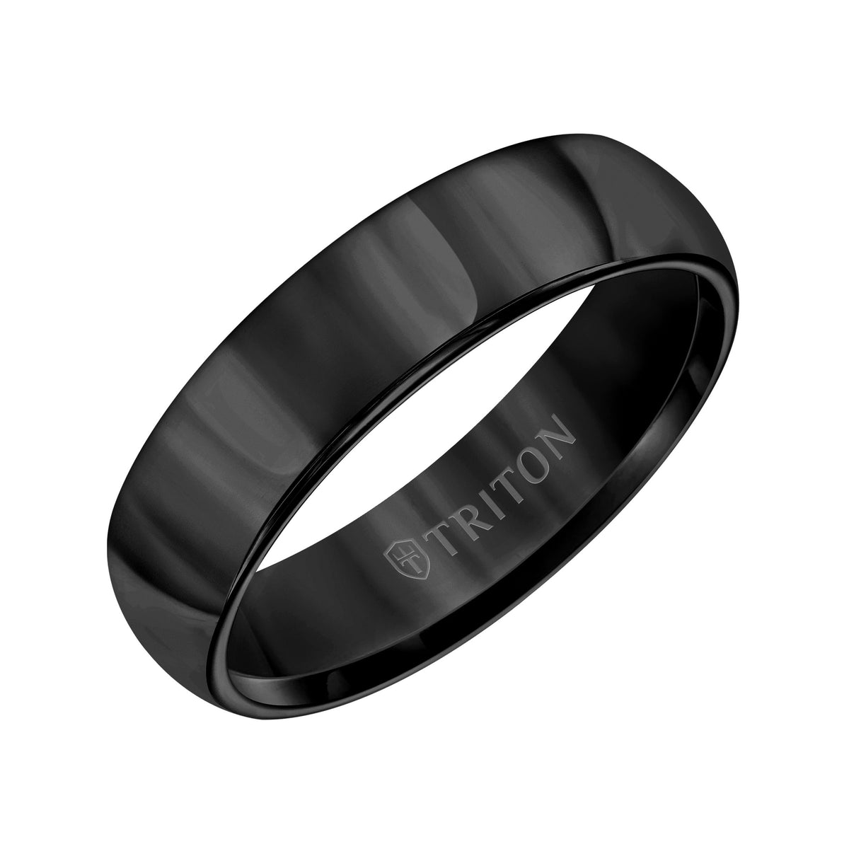6mm White Tungsten Carbide Domed Bright Polished Comfort Fit Band.