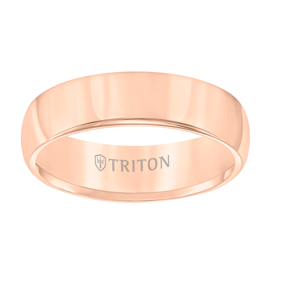 Roll Edge Domed Bright Finish Classic Wedding Band