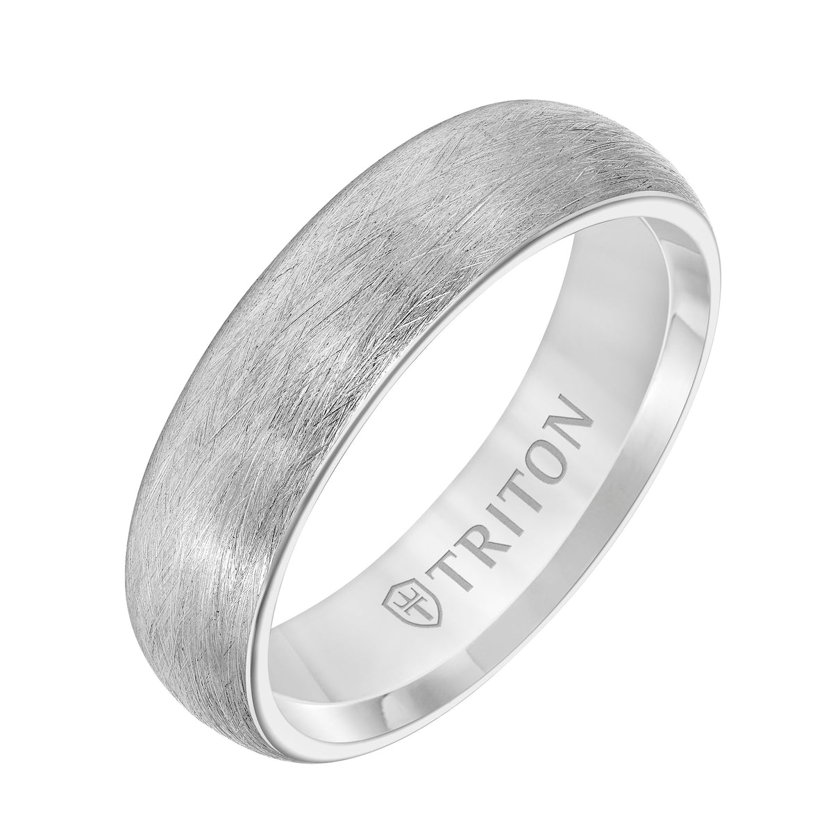 6MM Tungsten Carbide Ring with Satin Finish and Rolled Edge