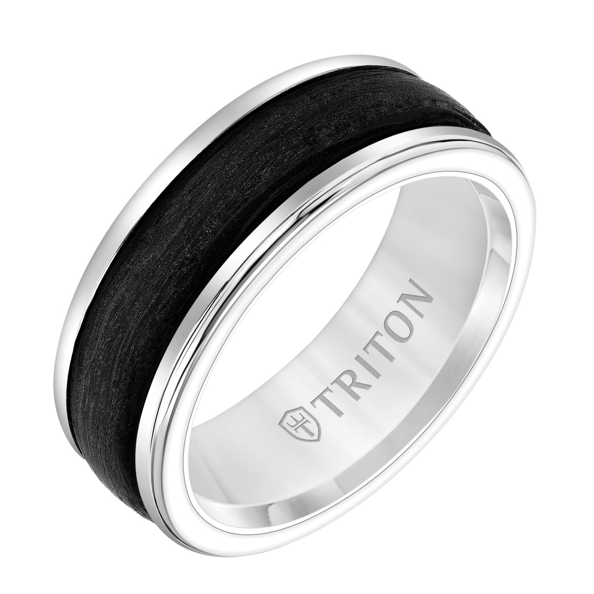Round Edge Carbon Fiber Insert Wedding Band
