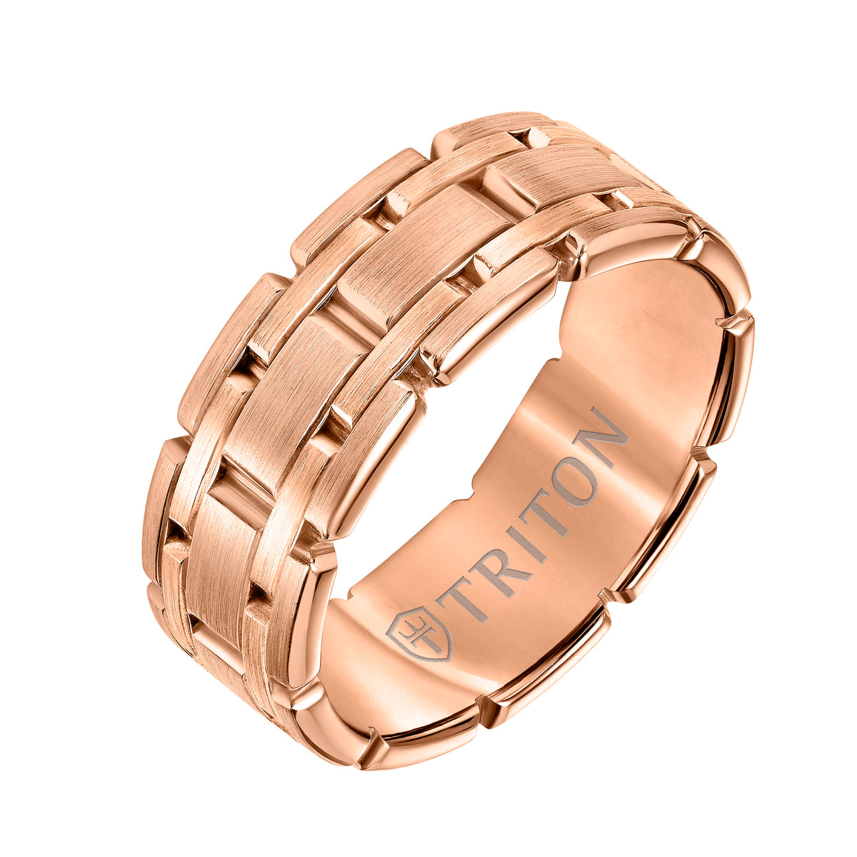 Satin Finish Steel Edge Contemporary Wedding Band