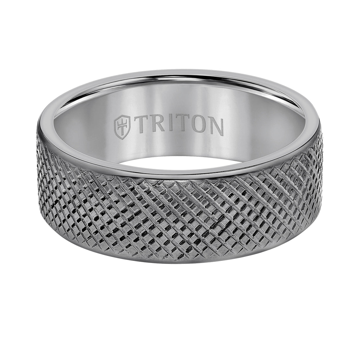 8MM Tantalum Ring - Brush Finish and Flat Edge