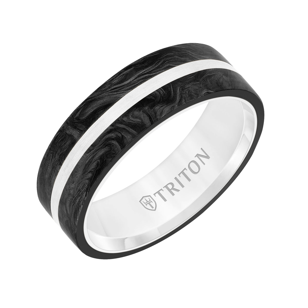 7MM Forged Carbon Exterior W/ Gold Interior& Inlay