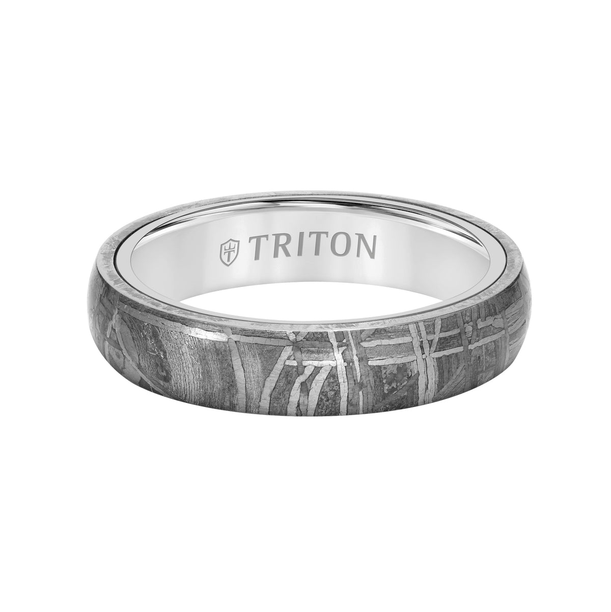 5MM Meteorite + 14K Gold Ring - Dome Edge to Edge with 14K Gold Interior