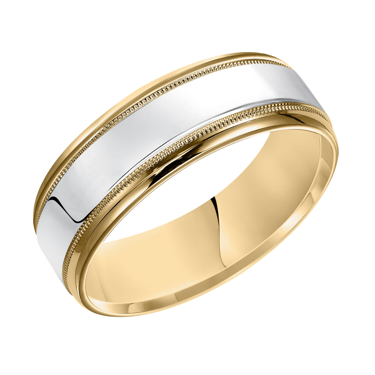 Luxurious Yet Classic this Standard Fit Wedding Band Features a Bright Polished Finish with Milgrain Detailing and Round Edges