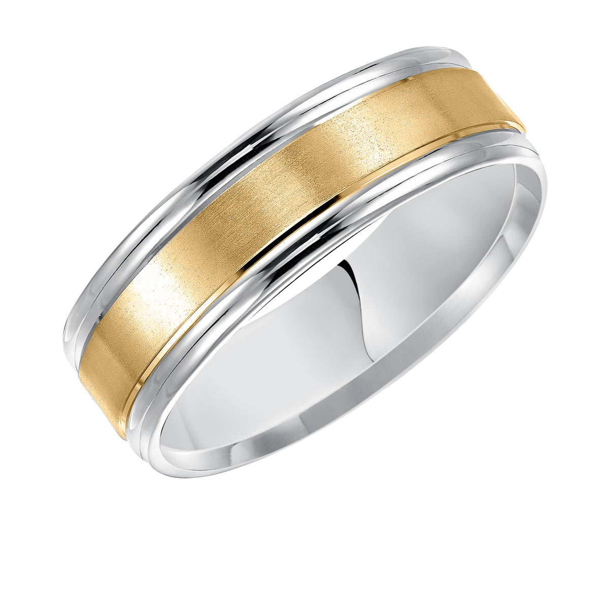 This Comfort Fit wedding band features a satin finish and round edges for a classic look