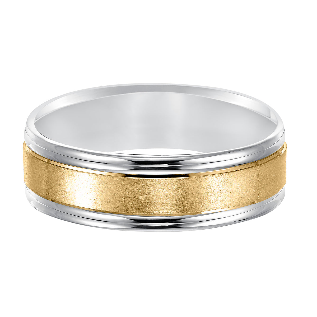 This Comfort Fit wedding band features a satin finish and round edges for a classic look