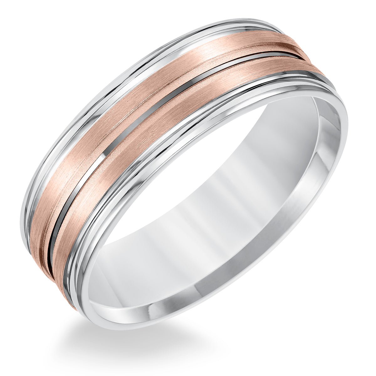 Round Edge Carved Wedding Band