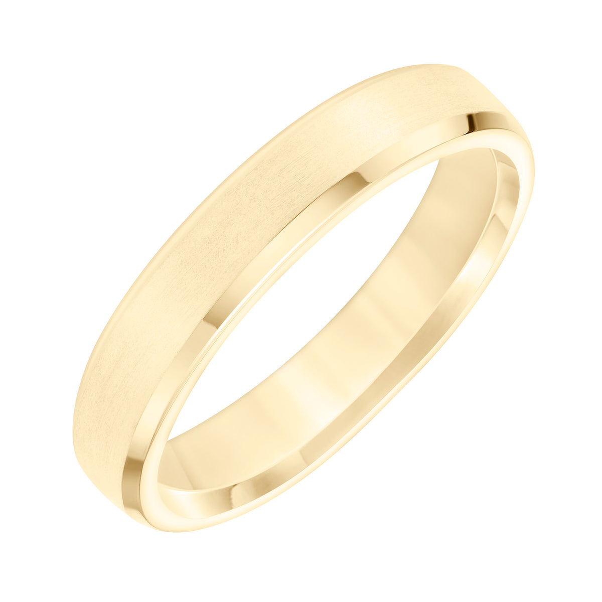 Flat Bevel Edge Carved Wedding Band