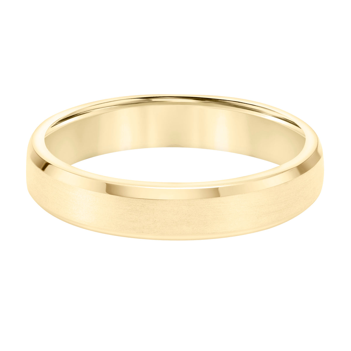 Flat Bevel Edge Carved Wedding Band