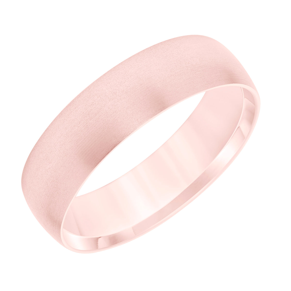 5mm Width Comfort Fit Band with Brushed Finish and Flat Edge