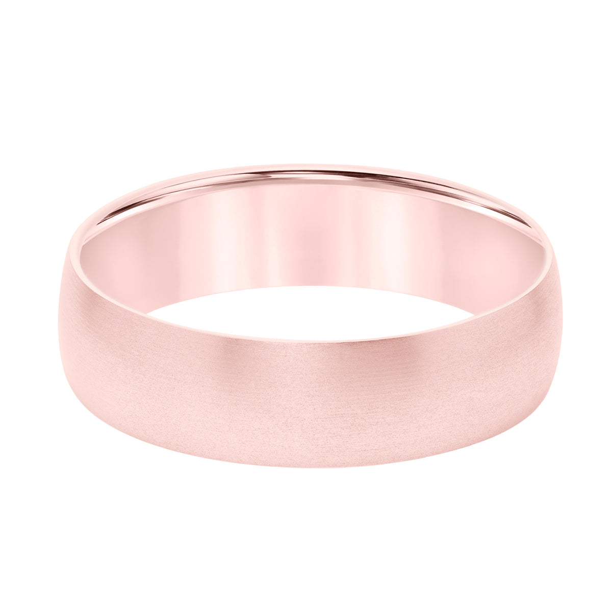 5mm Width Comfort Fit Band with Brushed Finish and Flat Edge