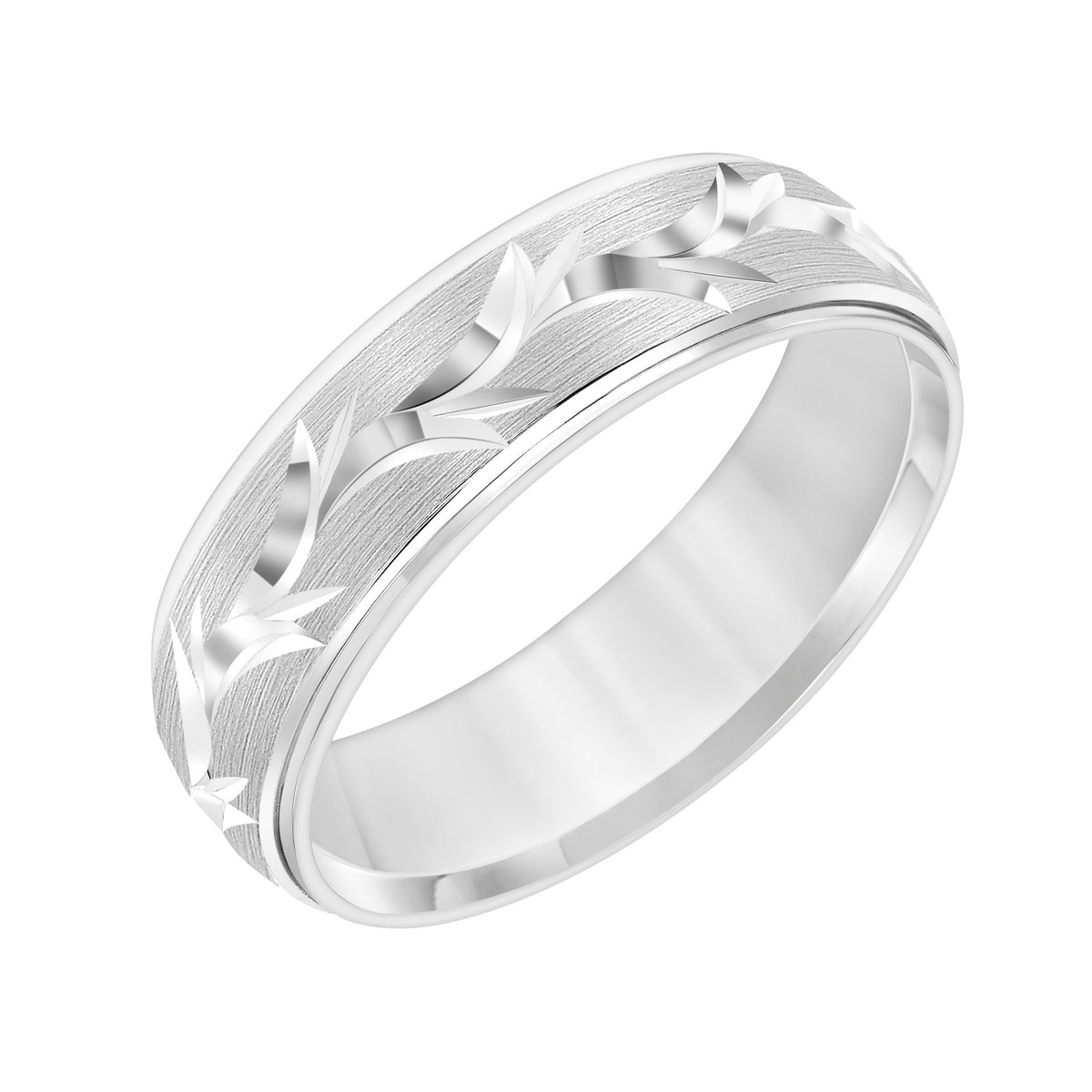 Flat Round Edge Wedding Band