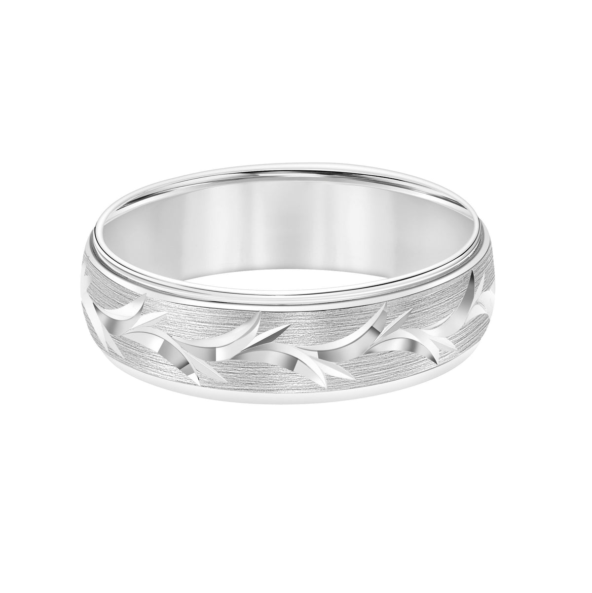 Flat Round Edge Wedding Band