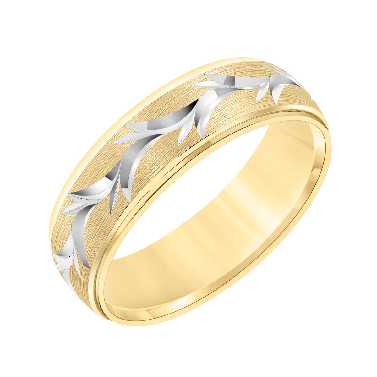 Flat Round Edge Wedding Band