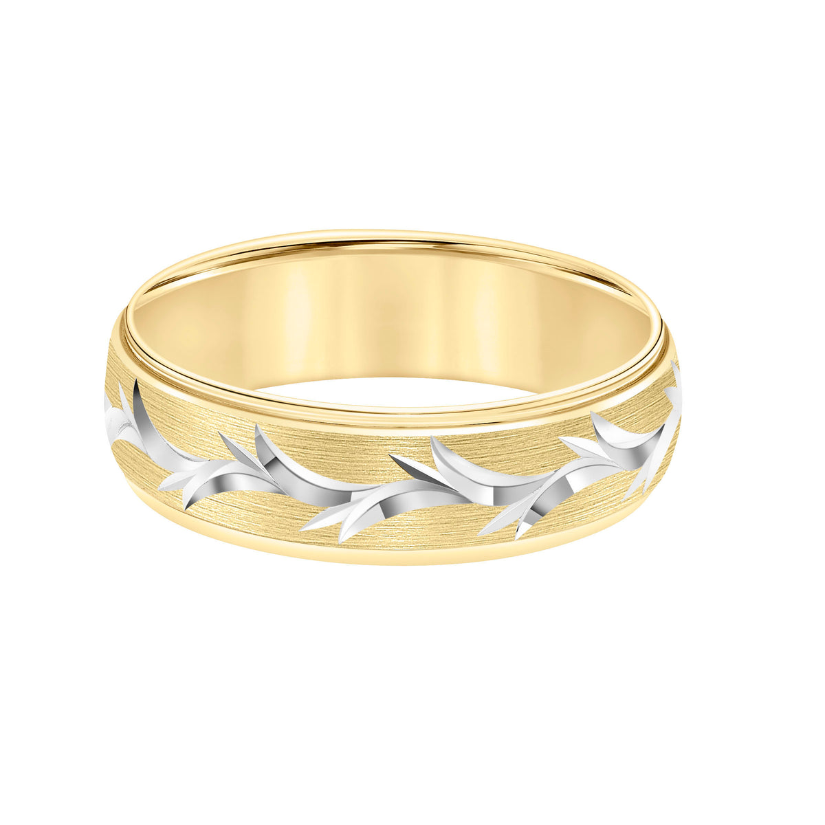 Flat Round Edge Wedding Band