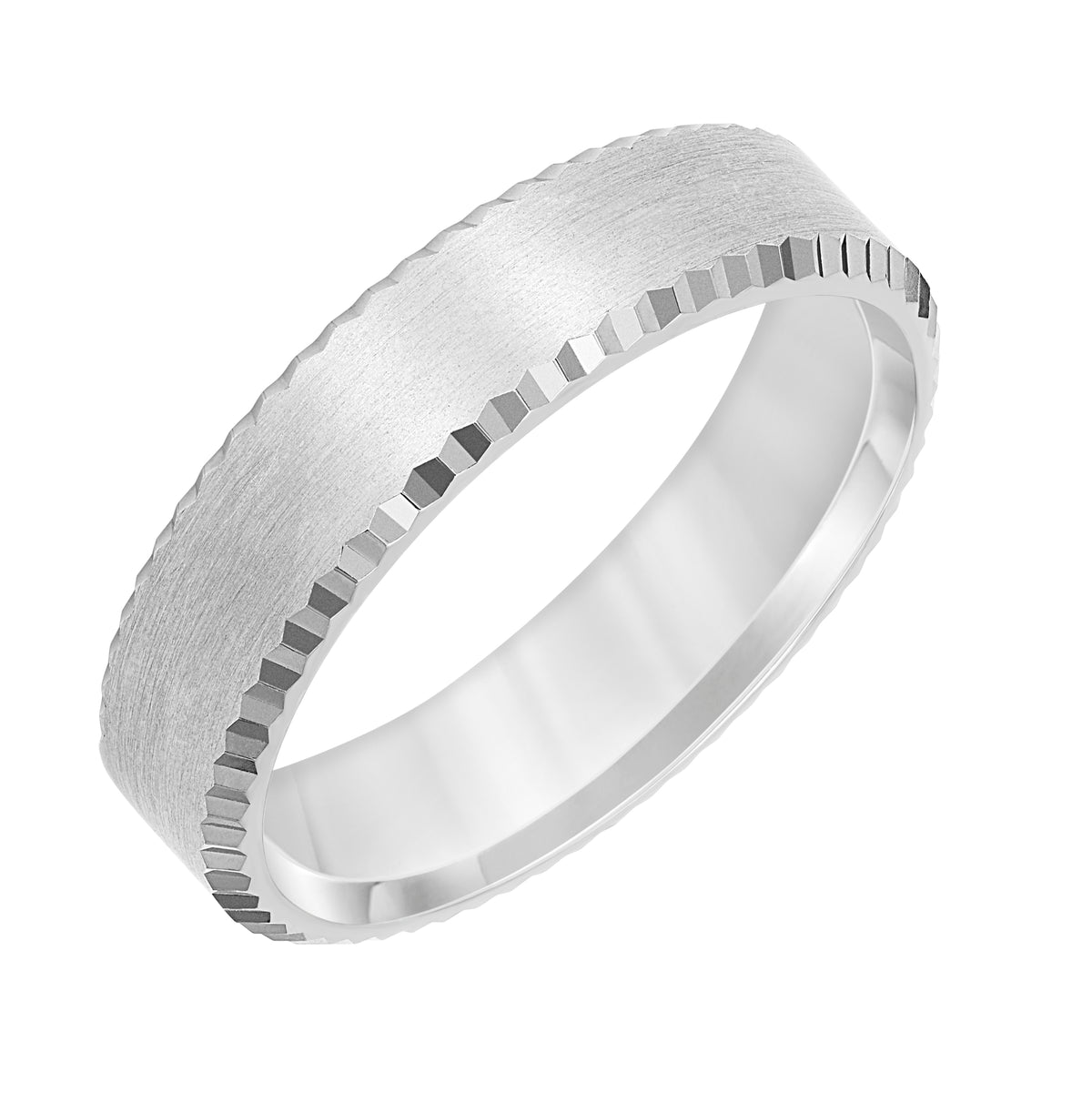5MM Band with Brushed Finish and Bevel Edge