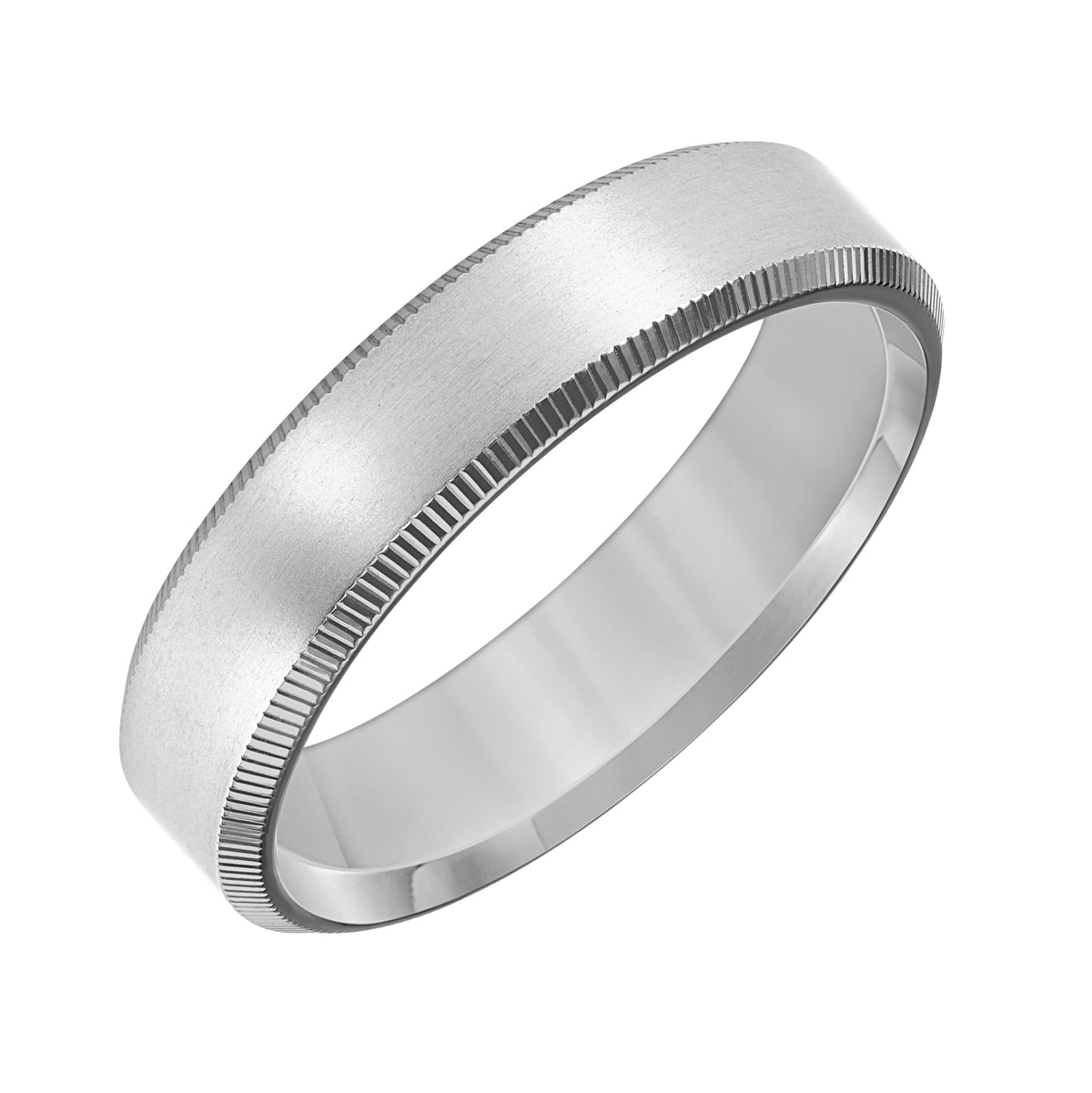 5MM Band with Brushed Fnish and  Coin Edge
