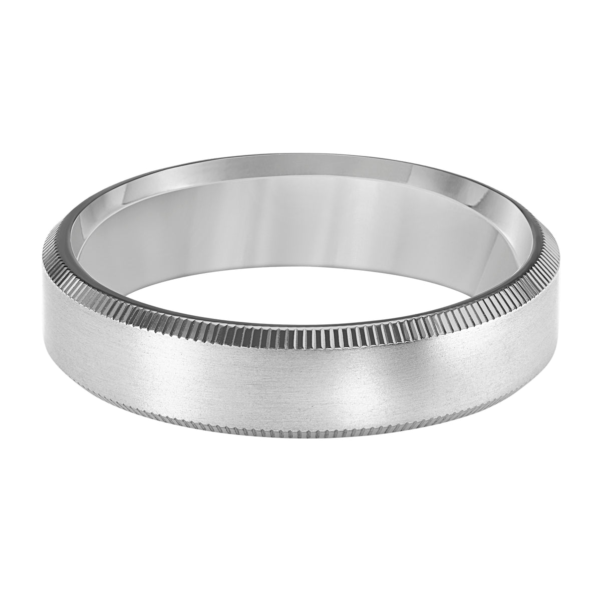 5MM Band with Brushed Fnish and  Coin Edge