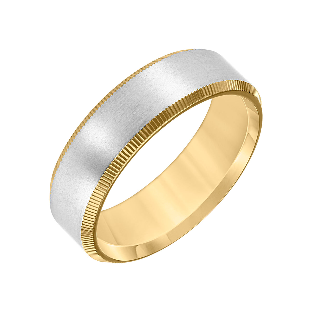 7MM Band with Brushed Fnish and  Coin Edge
