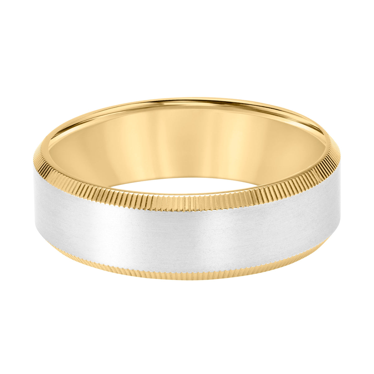 7MM Band with Brushed Fnish and  Coin Edge