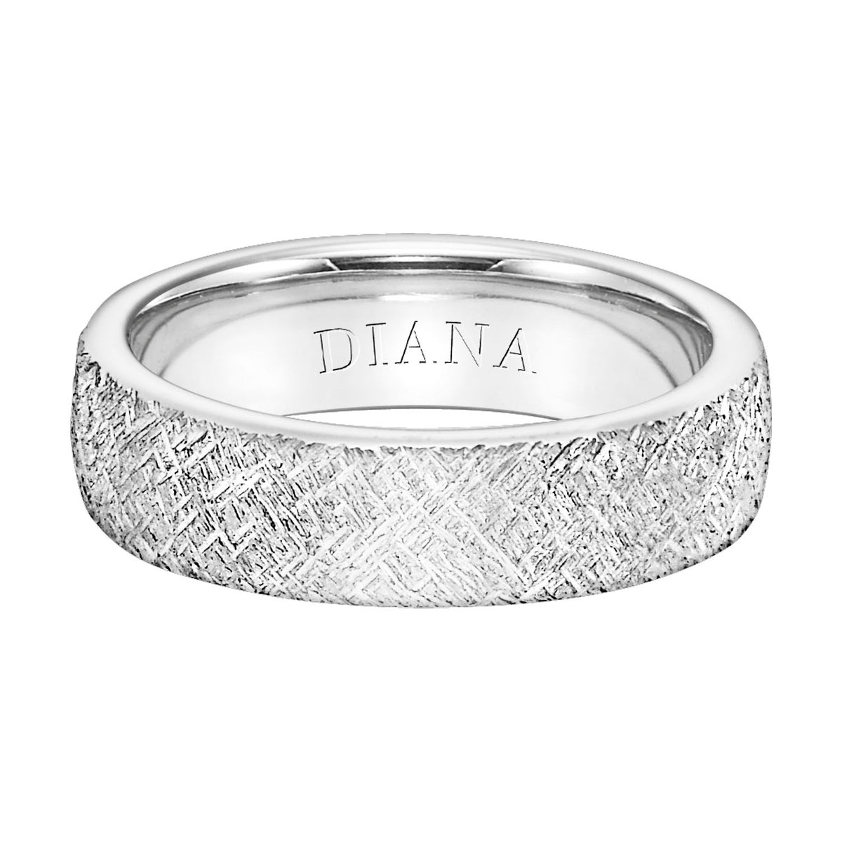 Dome Roll Edge Carved Wedding Band