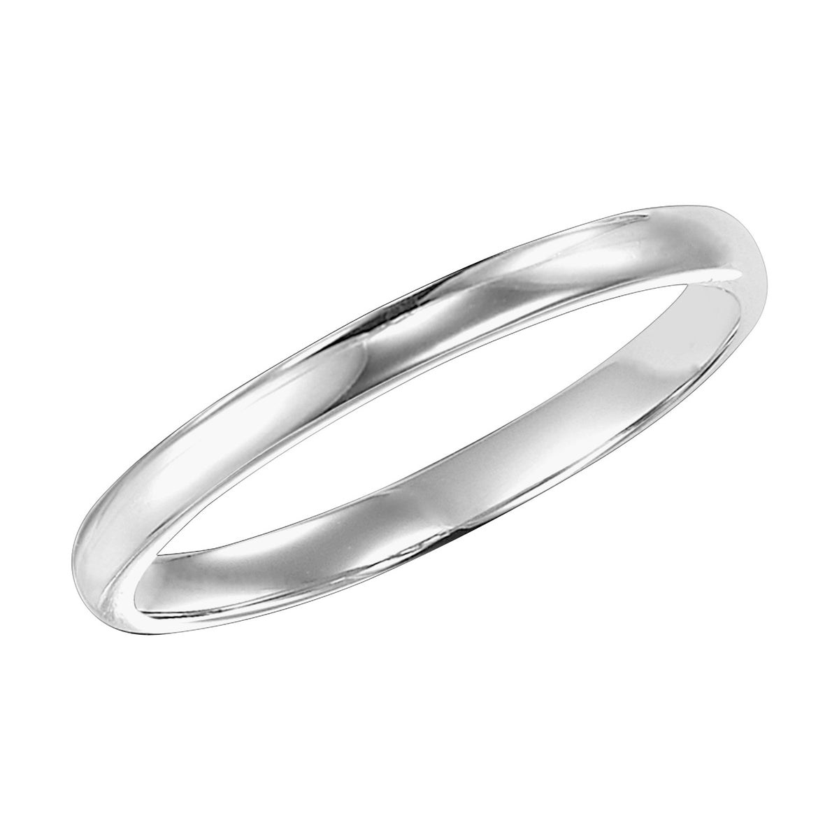 Nothing symbolizes eternal love more than this low-domed style, Comfort Fit, wedding band featuring a bright polished finish and rolled edge