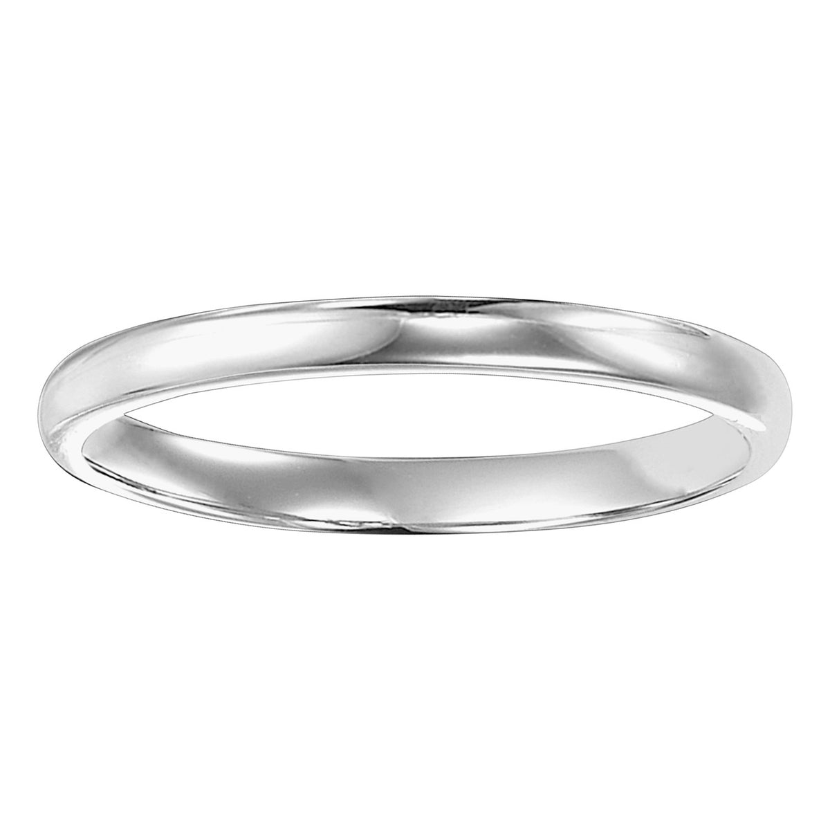 Nothing symbolizes eternal love more than this low-domed style, Comfort Fit, wedding band featuring a bright polished finish and rolled edge