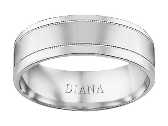 Comfort Fit Wedding Band with milgrain detail