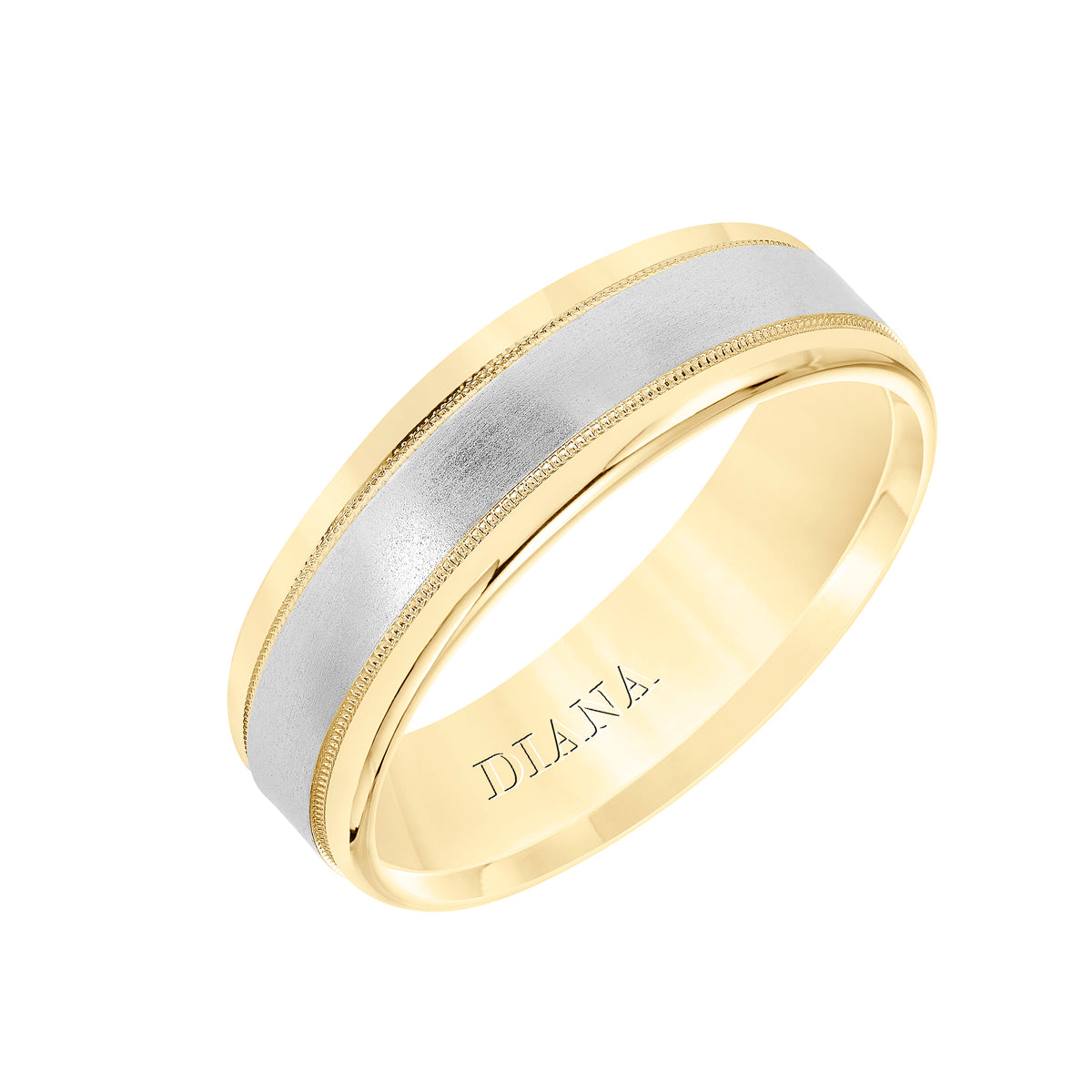 Comfort Fit Wedding Band with rolled edge