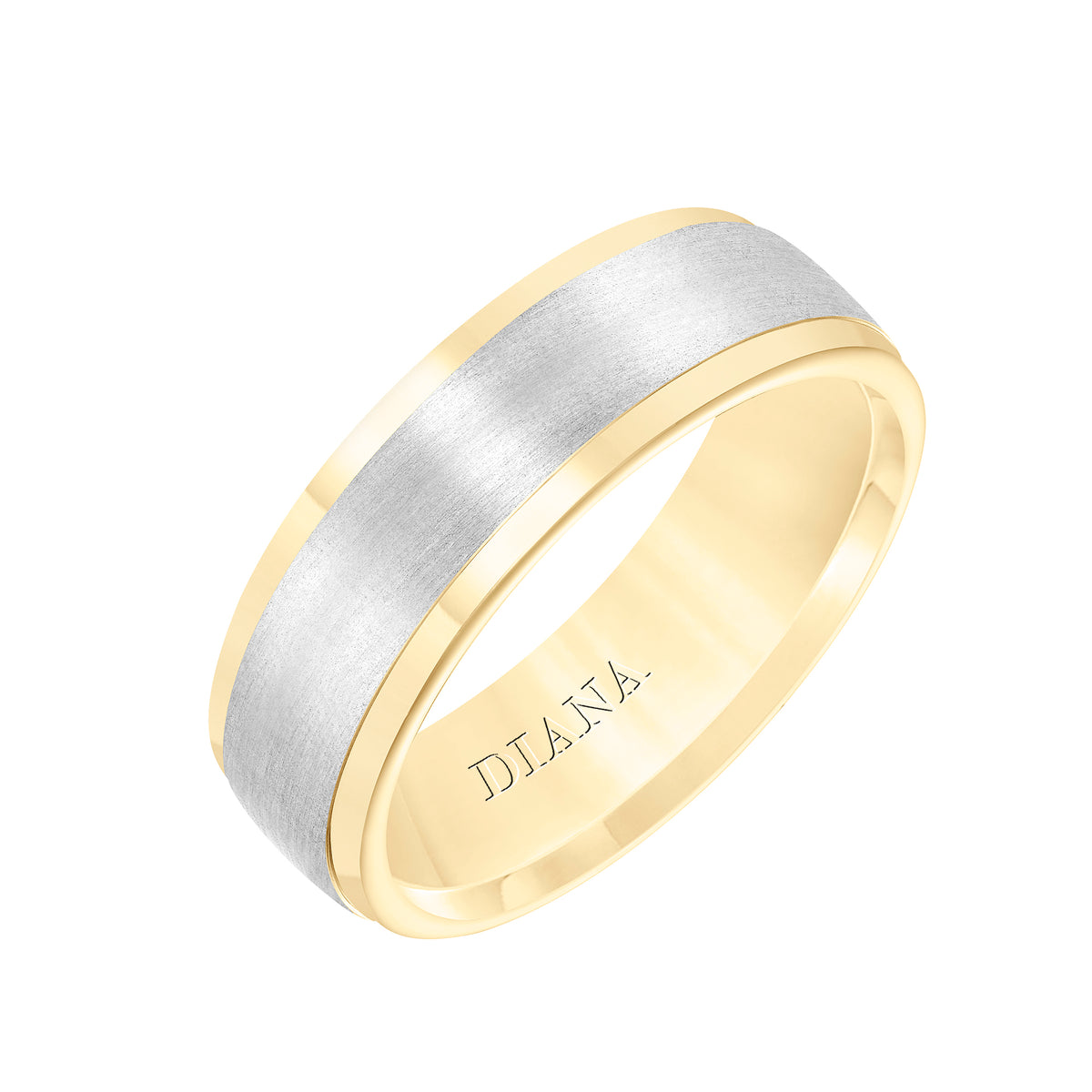 Domed Comfort Fit Wedding Band with rolled Edge