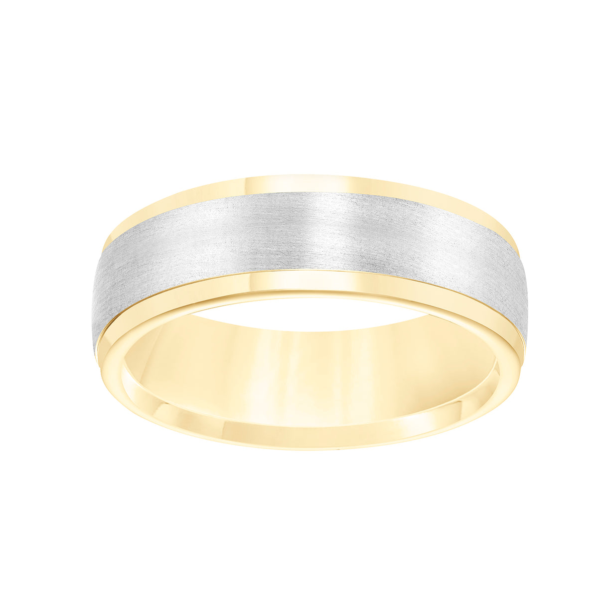 Domed Comfort Fit Wedding Band with rolled Edge