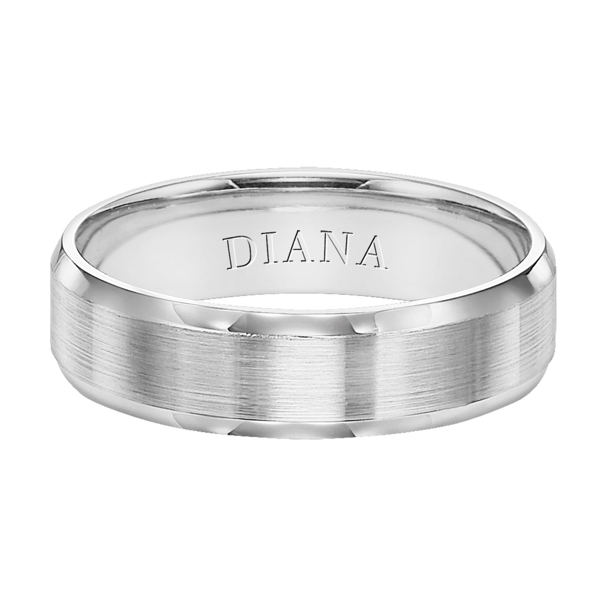 Comfort Fit Wedding Band with Bevel Edge and Satin Finish