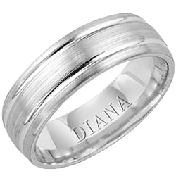 Comfort Fit Wedding Band with satin finish