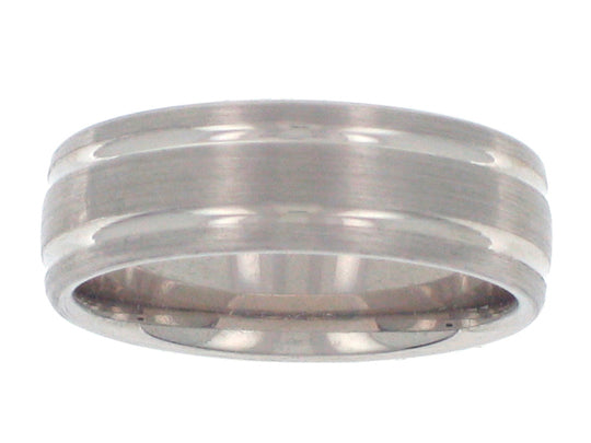 Comfort Fit Wedding Band with satin finish
