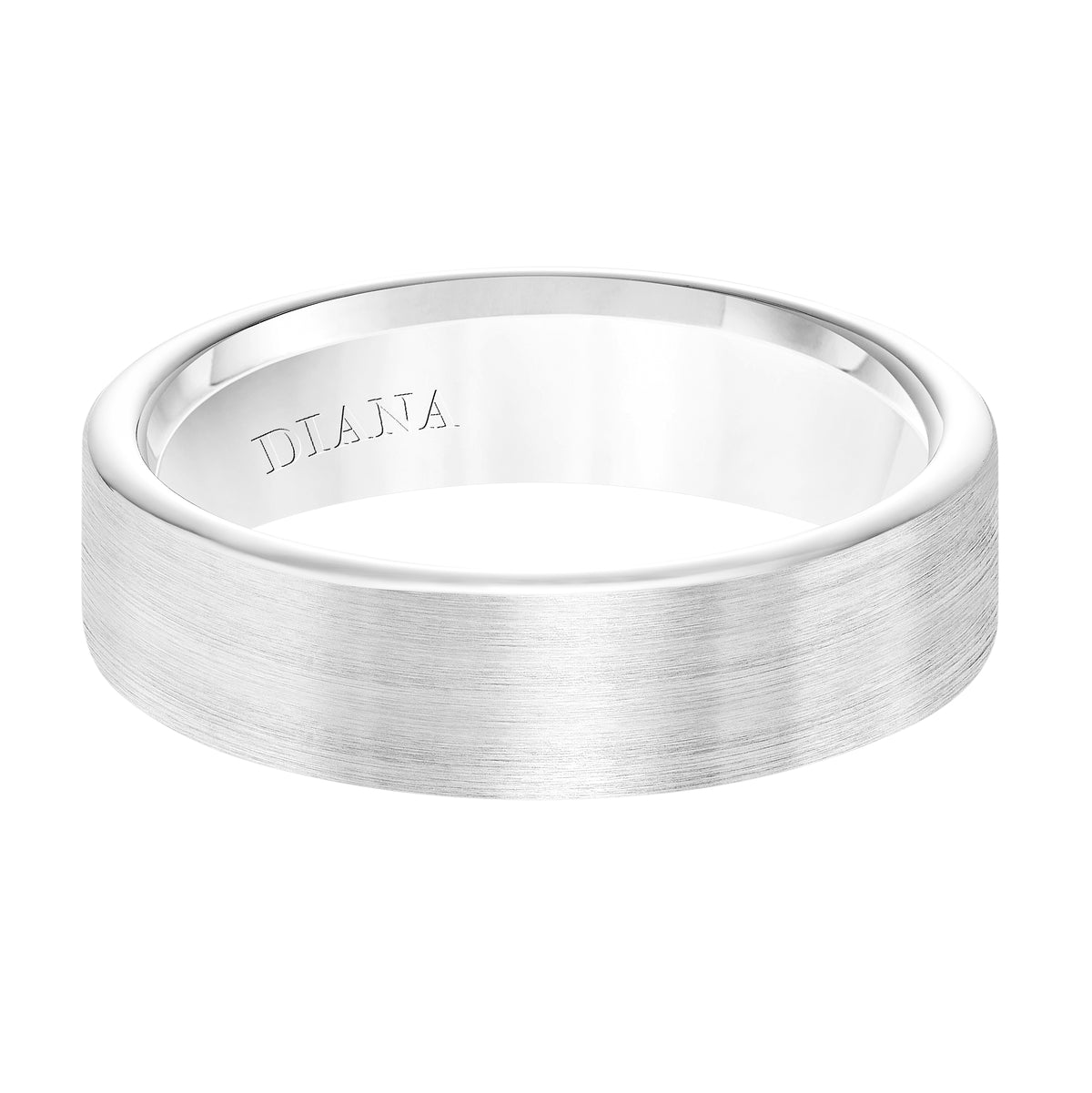 Comfort Fit Wedding Band with rolled edge and satin finish