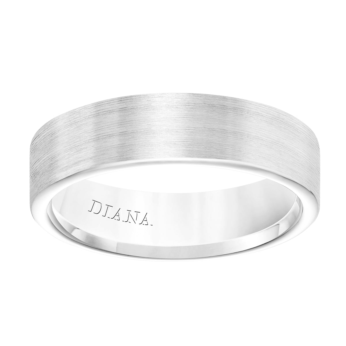 Comfort Fit Wedding Band with rolled edge and satin finish