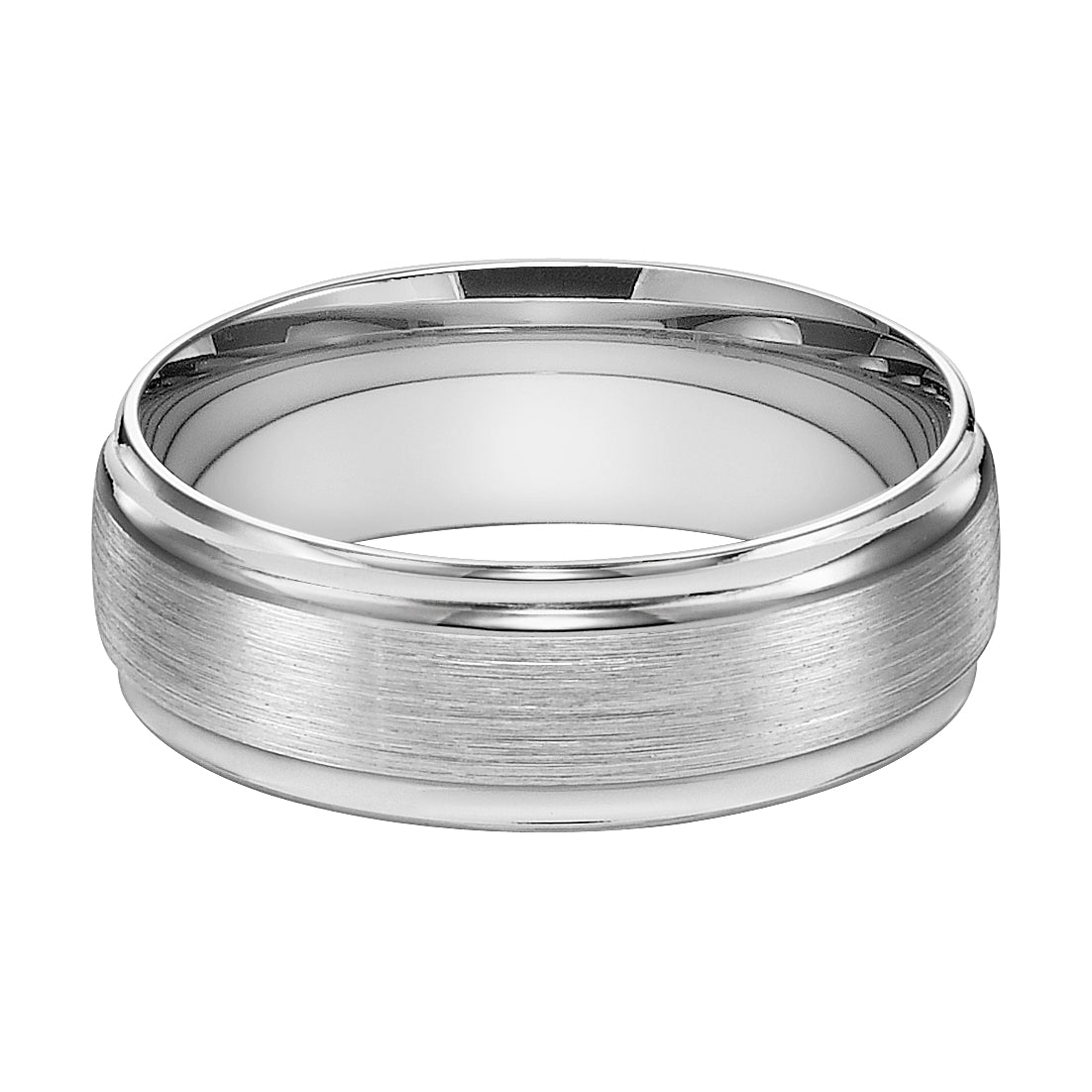 Comfort Fit Wedding Band with Satin Finish and rolled edge